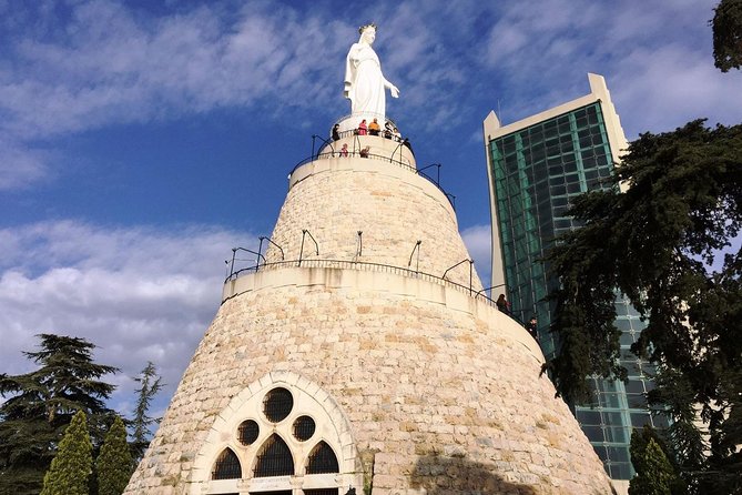 Jeita Grotto, Byblos and Harissa Full-Day Tour from Beirut - Our Lady of Lebanon above the bay